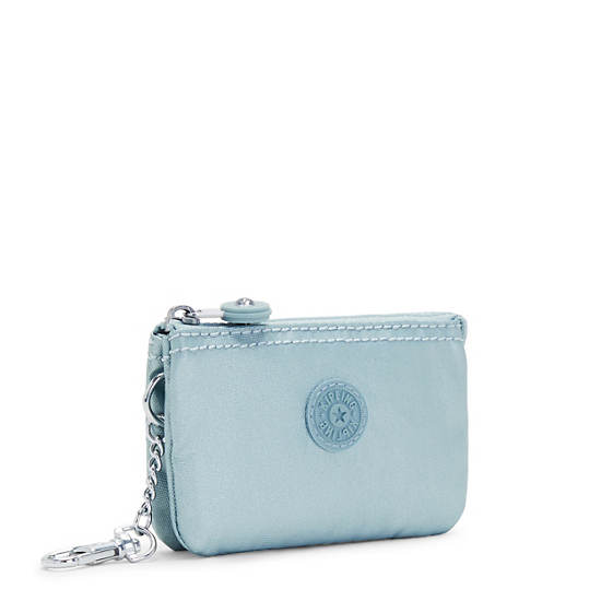 Kipling Creativity Mini Metallic Pouch Keychain Táska Aqua | HU 2099TC